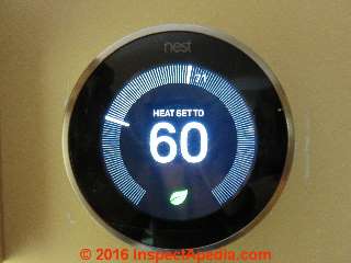 Nest thermostat set to 60 degF (C) Daniel Friedman