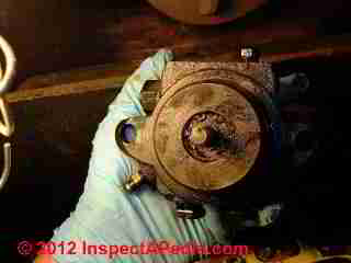 Leaky shaft at the oil  burner fuel unit (C) Daniel Friedman
