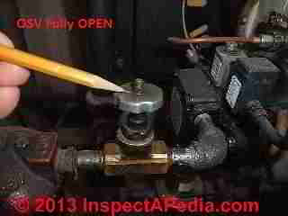 Oil line safty valve in the OPEN (oil flows) Position (C) 2013 Daniel Friedman