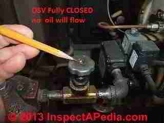 Oil safety valve in the CLOSED or OFF position (C) Daniel Friedman