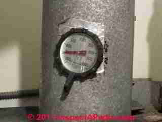 Oil burner stack temperature measurement (C) D Friedman