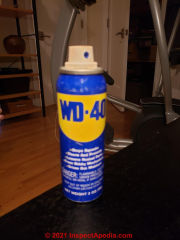 Classic WD40 spray (C) InspectApedia.com David