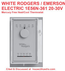 White Rodgers 1E56 thermostat - at InspectApedia.com