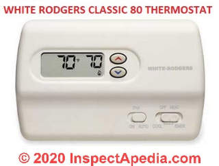 White Rodgers classic 80 thermostat wiring at InspectApedia.com