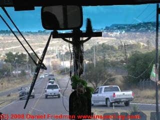 Photograph of a Religious Statue of Jesus on a Bus in Mexico  &copy; Daniel Friedman