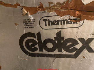 Celotex Thermax foam core insulating board (C) InspectApedia.com Jaclyn