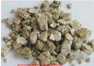 Typical vermiculite insulation - EPA - at InspectApedia.com