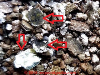 Munn & Steele vermiculuite showing mica flakes (C) Daniel Friedman at InspectApedia.com