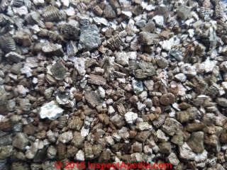 Munn & Steel vermiculite insulation from a NY Home (C) InspectApedia.com FranchesiG