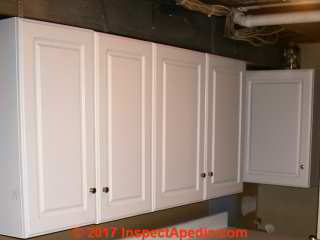Vinyl-clad cabinet face and doors (C) D Friedman