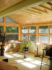 Greenhouse or sunspace glare photo (C) Daniel Friedman