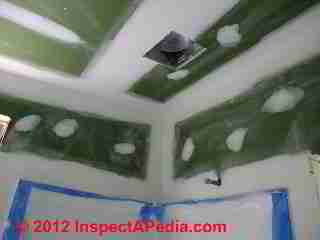 Greenboard in a bathroom construction (C) D Friedman
