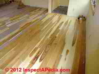 Hickory flooring being installed (C) D Friedman