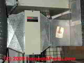 Air cleaner installed in central air conditioning duct system (C) Daniel Friedman