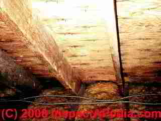 Attic condensation stains