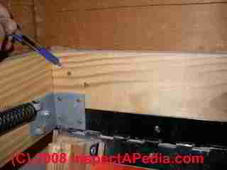 Attic pull down stair not secured in rough opening (C) Daniel Friedman
