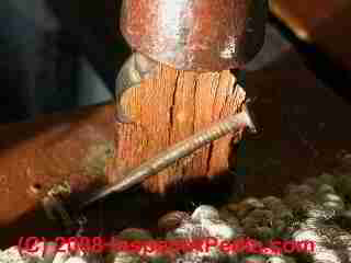 Damaged unsafe stair rail balusters (C) Daniel Friedman