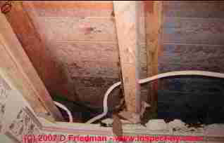 Photograph of attic mold due to bad venting