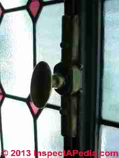 PHOTO of an 1840 window latch on a historic Vermont Home