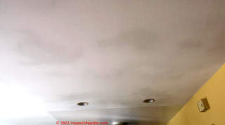 thermal tracking ceiling stains (C) InspectApedia.com Jenny