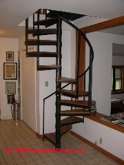 Circular stair, the Iron Shop, Broomall PA, installed in NY 1978 (C) Daniel Friedman