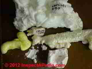 Properties of all types of foam insulation & sealants (C) D Friedman