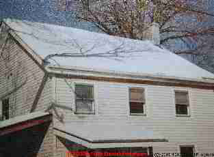 Photograph of house A with under-roof venting added