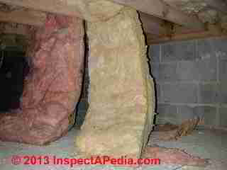 Insulation collapse in crawl space (C) Daniel Friedman