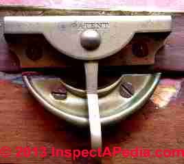 PHOTO of an 1840 window latch on a historic Vermont Home