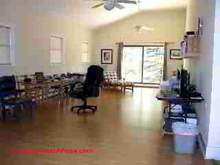 Plastic laminate floor installation (C) D Friedman P Galow