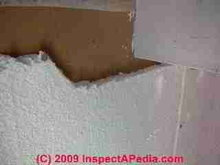 Polystyrene insulating foam board indoors (C) Daniel Friedman