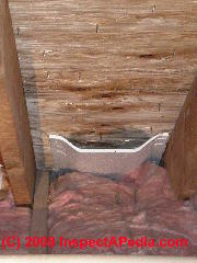 Attic roof vent baffle installed