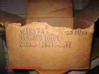 Sears vinyl asbestos floor tiles (C) Daniel Friedman A Cramer