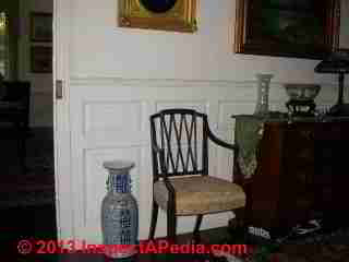 Colonial type wall paneling, wainscot (C) Daniel Friedman