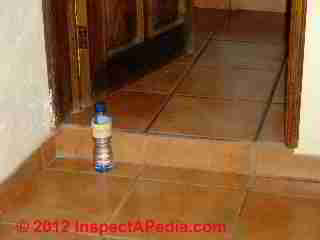 Stair trip slip and fall hazard example - using color cues (C) Daniel Friedman