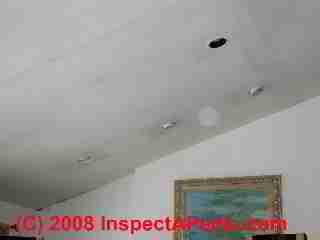 Ceiling stains at recessed lights (C) Daniel Friedman