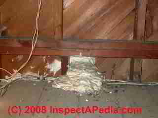 UFFI Insulation in a building attic (C) Daniel Friedman