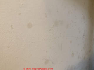 Grease spots on wall (C) InspectApedia.com M Rob