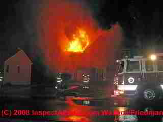 House fire caused by lightning