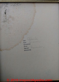 Water and mold damaged photo before restoration (C) InspectApedia.com MazzoliA