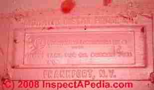 Oil tank label tag