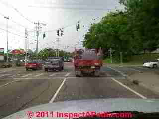 Underground oil tank being transported (C) D Friedman