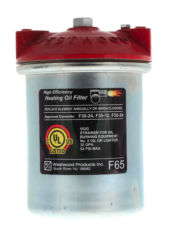 Westwood F 65 Oil Filter Canister that uses filter eleme3nts No. F30-24, F35-12, F35-24 - cited at Inspectapedia.com