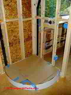 Shower pan during installation (C) D Friedman