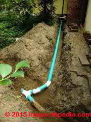 PVC sewer line during installation (C) Daniel Friedman.