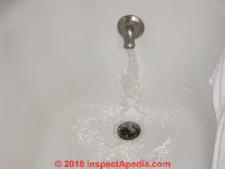 Bath tub water flow (C) D Friedman