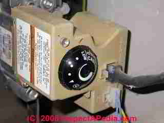 Gas water heater control and thermostat (C) Daniel Friedman