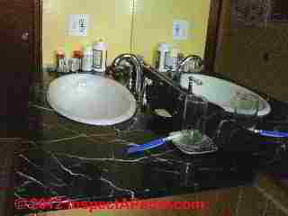 Bath sink, oval, in cultured marble (C) D Friedman