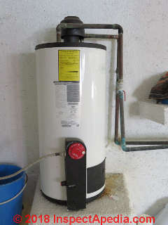 Cal-O-Rex gas water heater (C) Daniel Friedman at InspectApedia.com