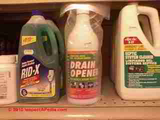 Drain opener chemicals (C) Daniel Friedman